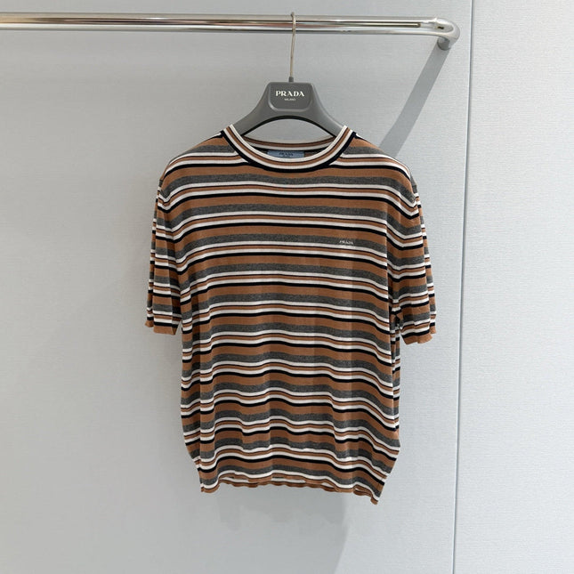 PRADA 26S SHORT-SLEEVE KNIT TOP 1078