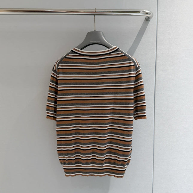 PRADA 26S SHORT-SLEEVE KNIT TOP 1078