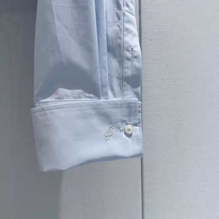 PRADA 26S CROPPED LONG-SLEEVE SHIRT 1086
