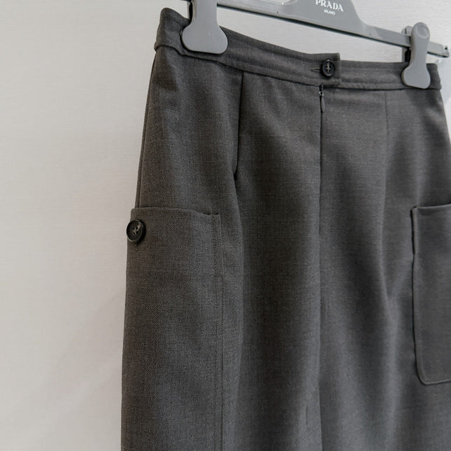 PRADA 26S PLEATED MIDI SKIRT 1085