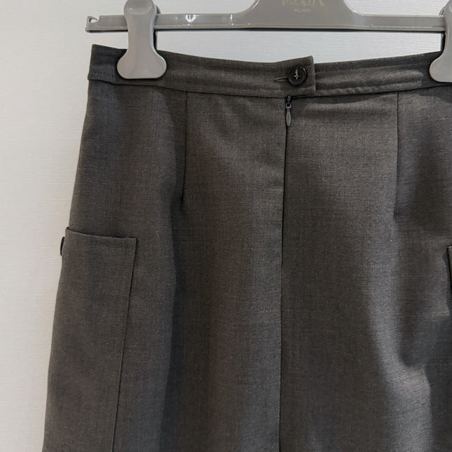PRADA 26S PLEATED MIDI SKIRT 1085