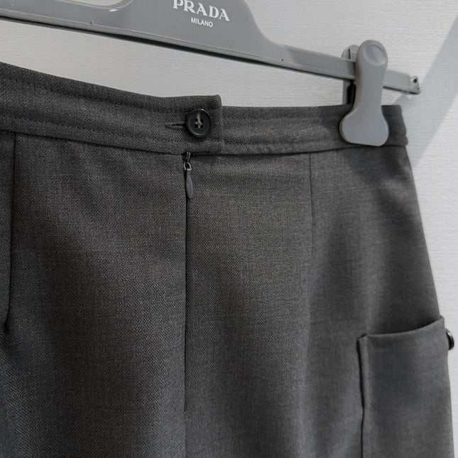 PRADA 26S PLEATED MIDI SKIRT 1085