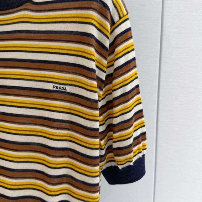 PRADA 26S SHORT-SLEEVE KNIT TOP 1084