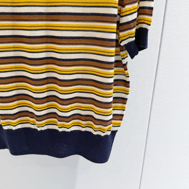 PRADA 26S SHORT-SLEEVE KNIT TOP 1084