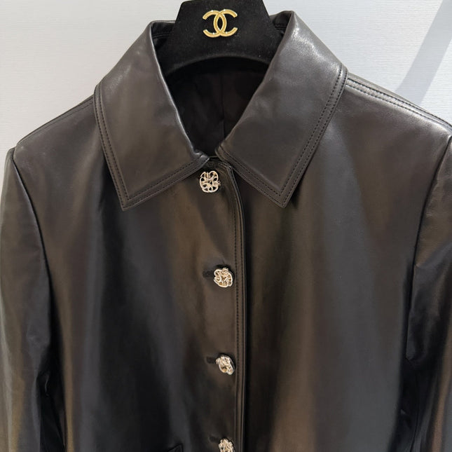 CHANEL 26S BELTED LEATHER JACKET 1725