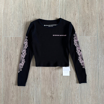 CHROME HEARTS 26S CROPPED LONG-SLEEVE T-SHIRT 040
