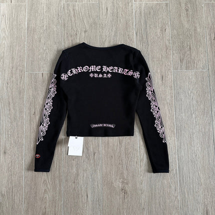 CHROME HEARTS 26S CROPPED LONG-SLEEVE T-SHIRT 040