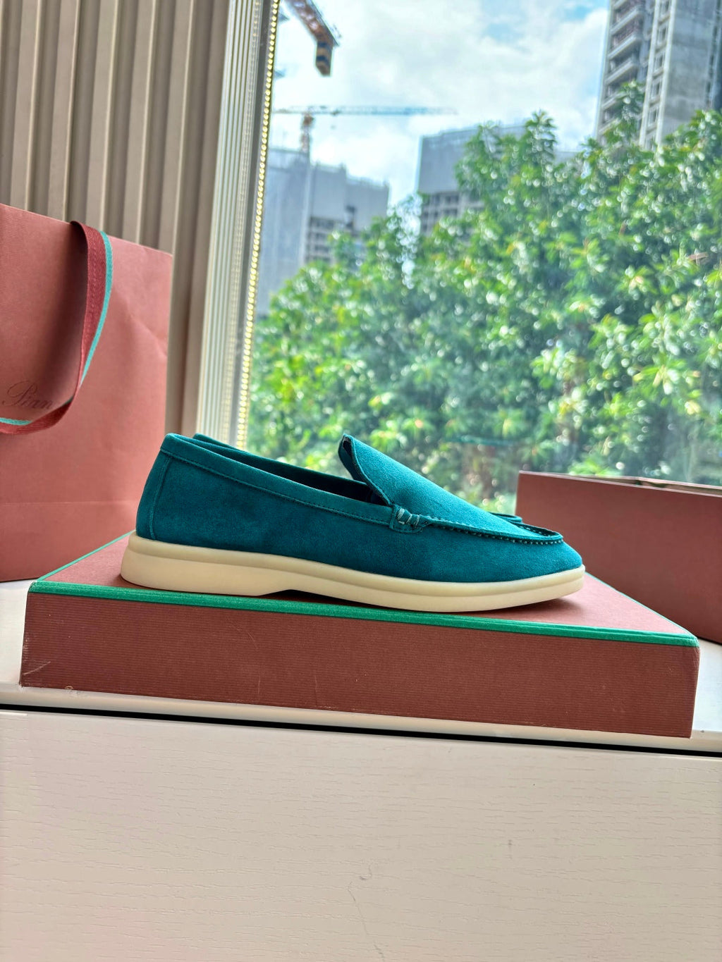 LP LOAFERS 25S IN OCEAN BLUE CASHMERE