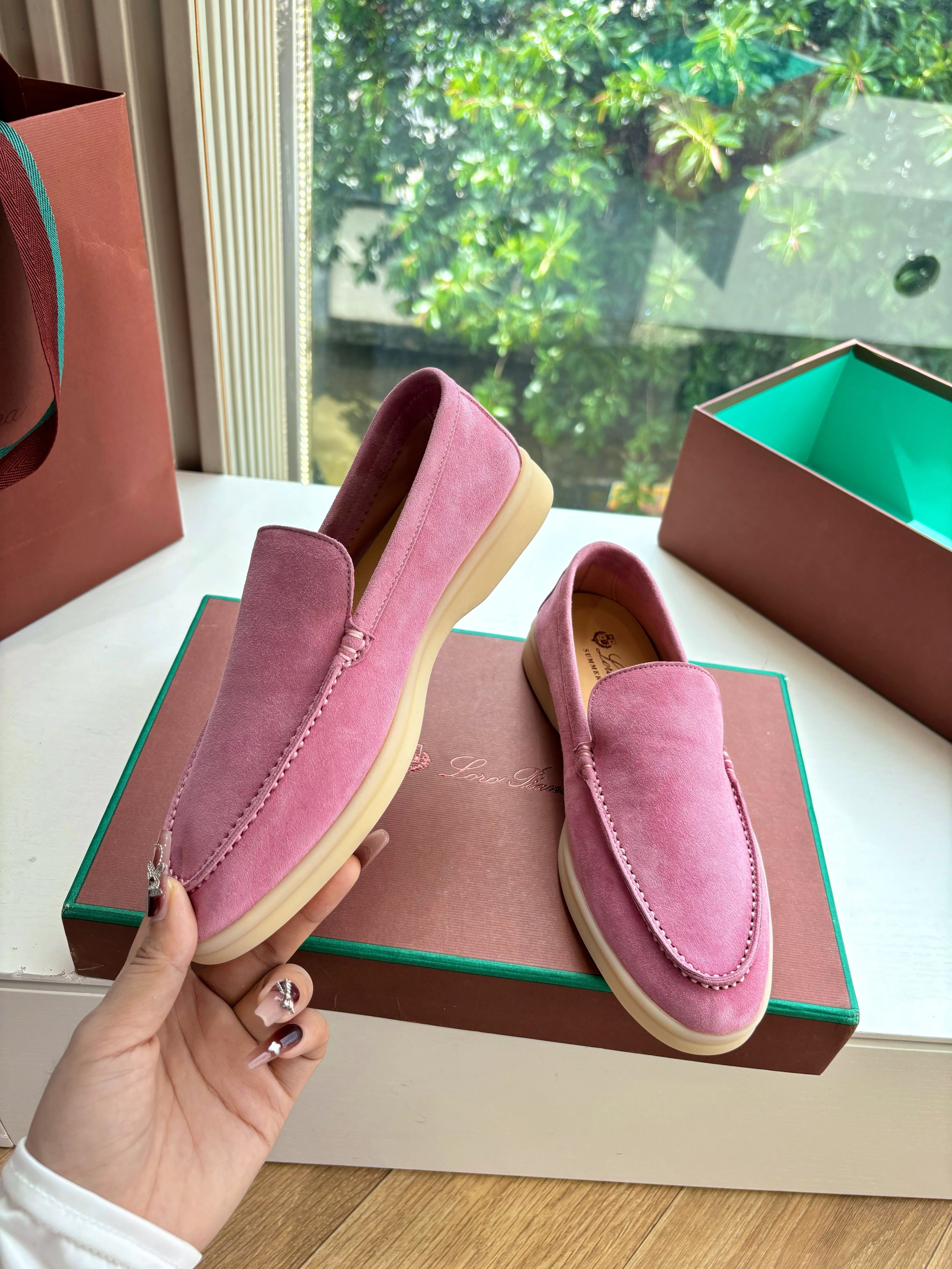 LP LOAFERS 25S IN PINK CASHMERE
