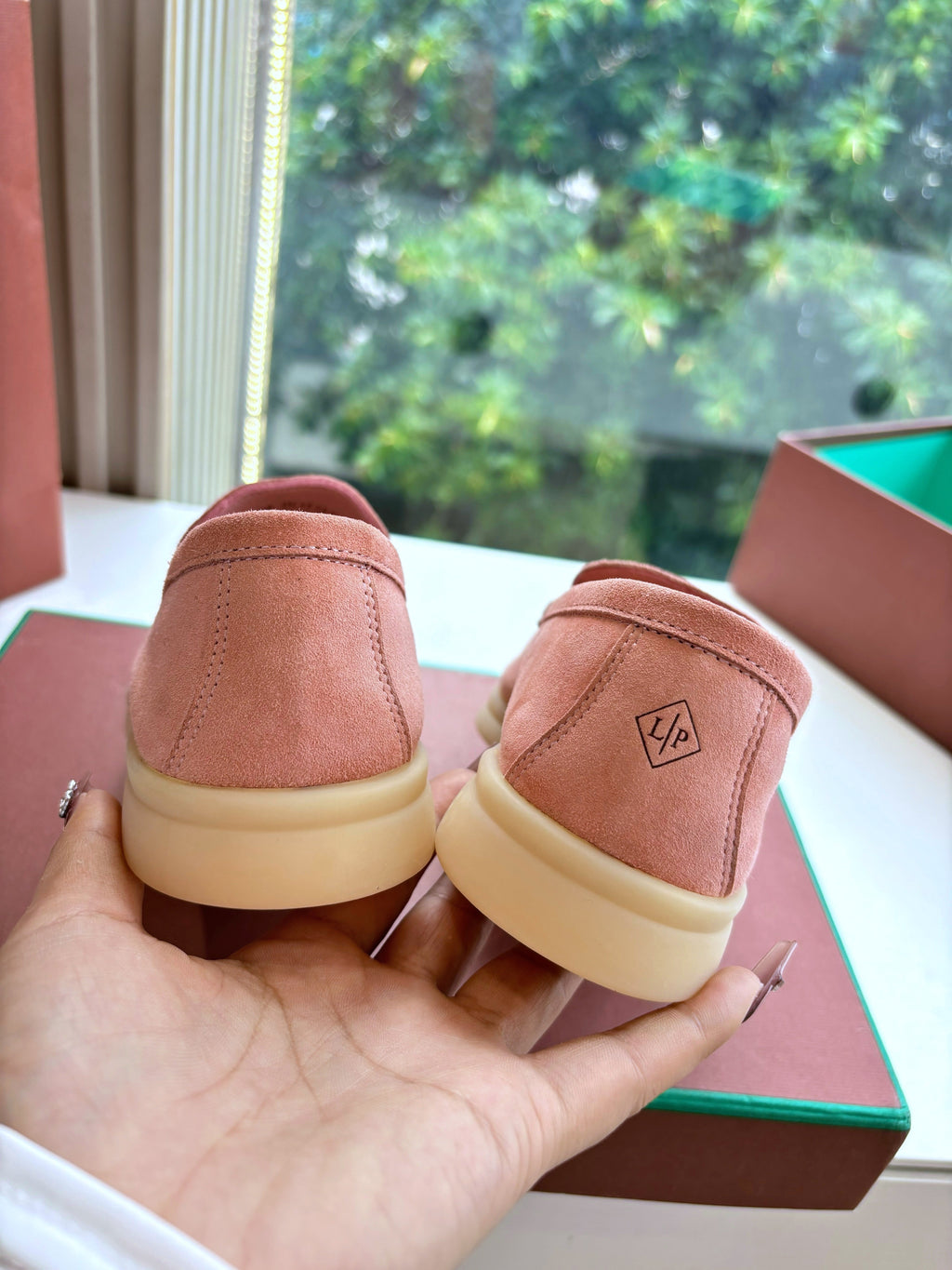LP LOAFERS 25S IN PEACH PINK CASHMERE
