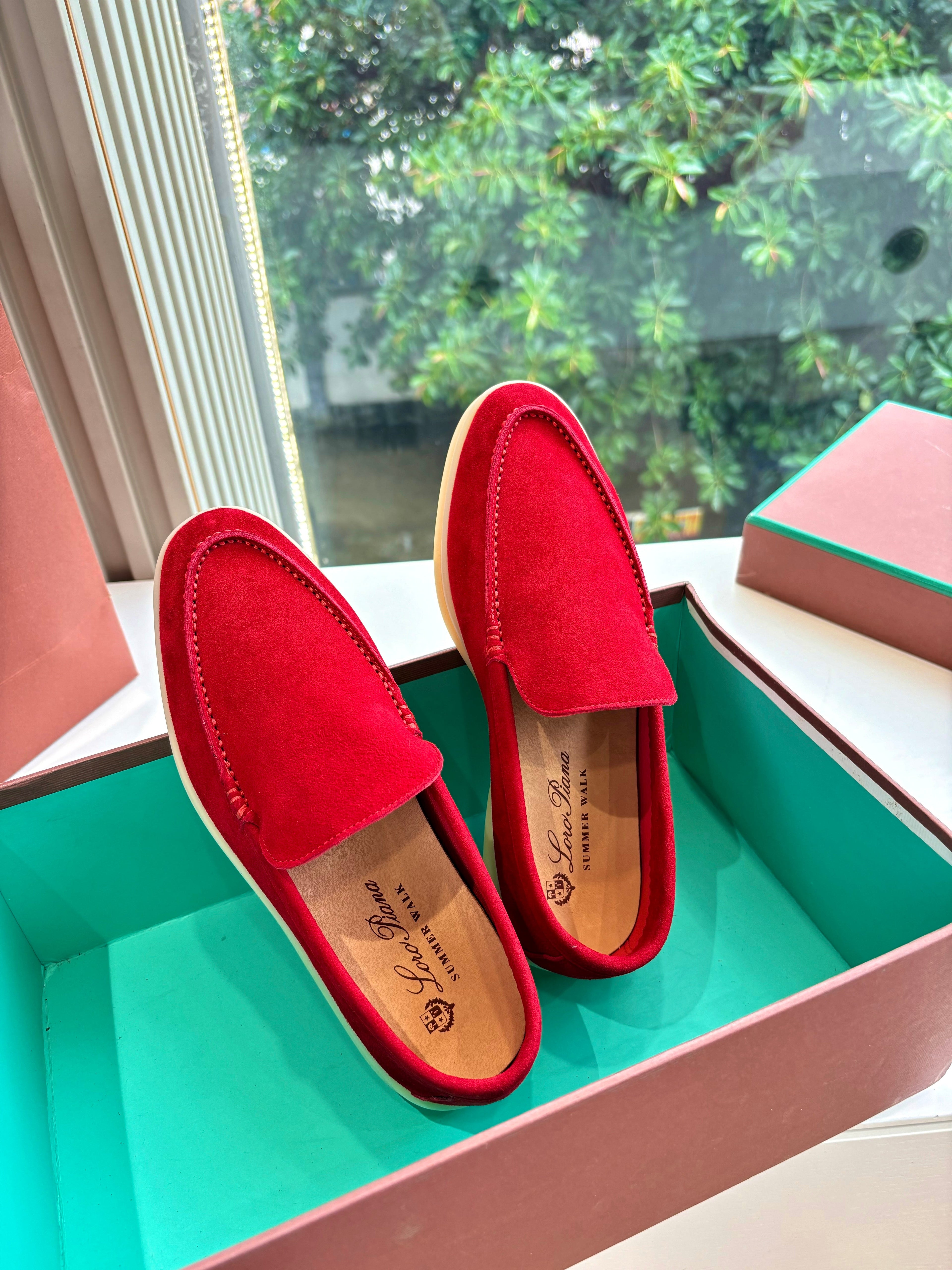 LP LOAFERS 25S IN DARK RED CASHMERE