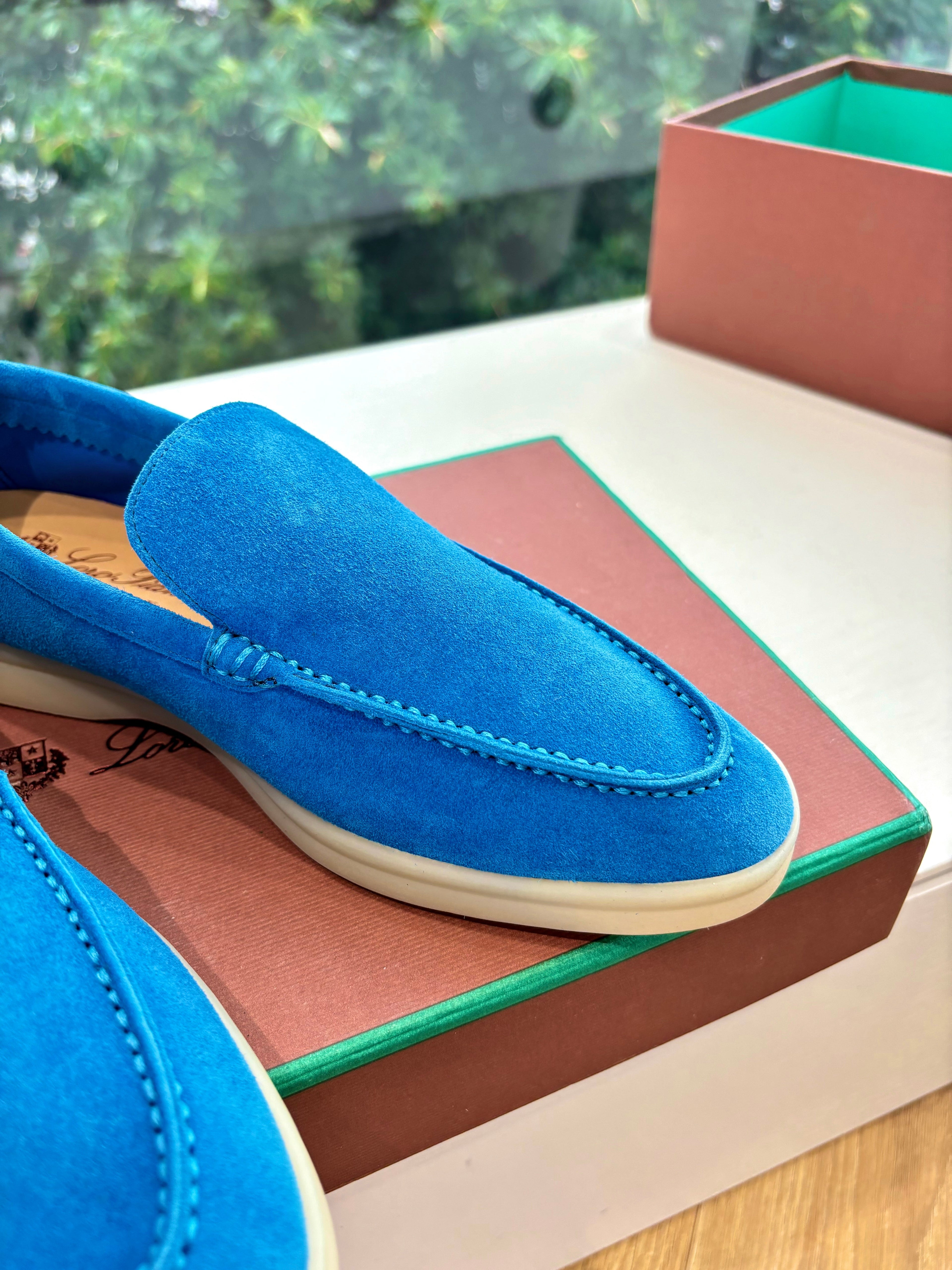 LP LOAFERS 25S IN BLUE CASHMERE