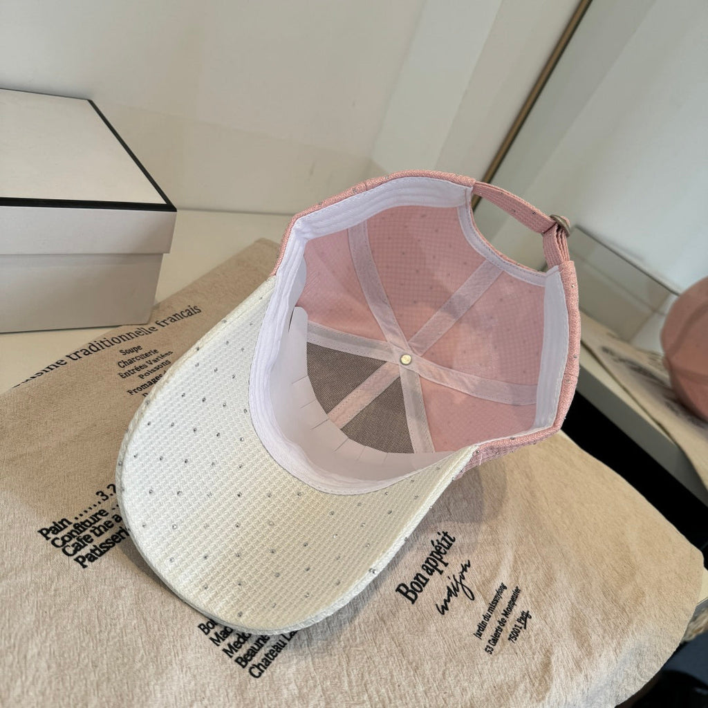 CHANEL 26S CRYSTAL-EMBELLISHED BASEBALL CAP 337795