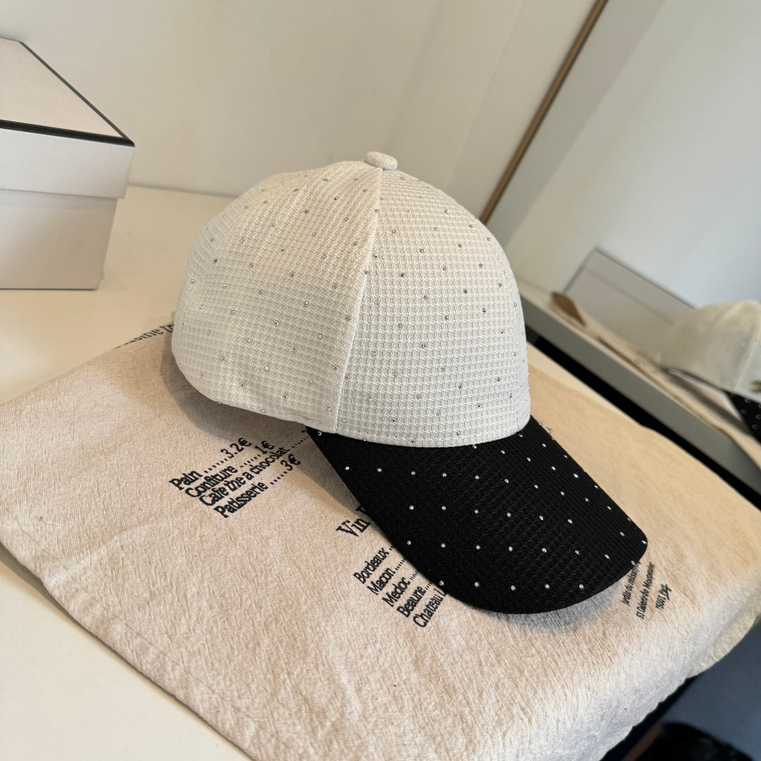 CHANEL 26S CRYSTAL-EMBELLISHED BASEBALL CAP 337797