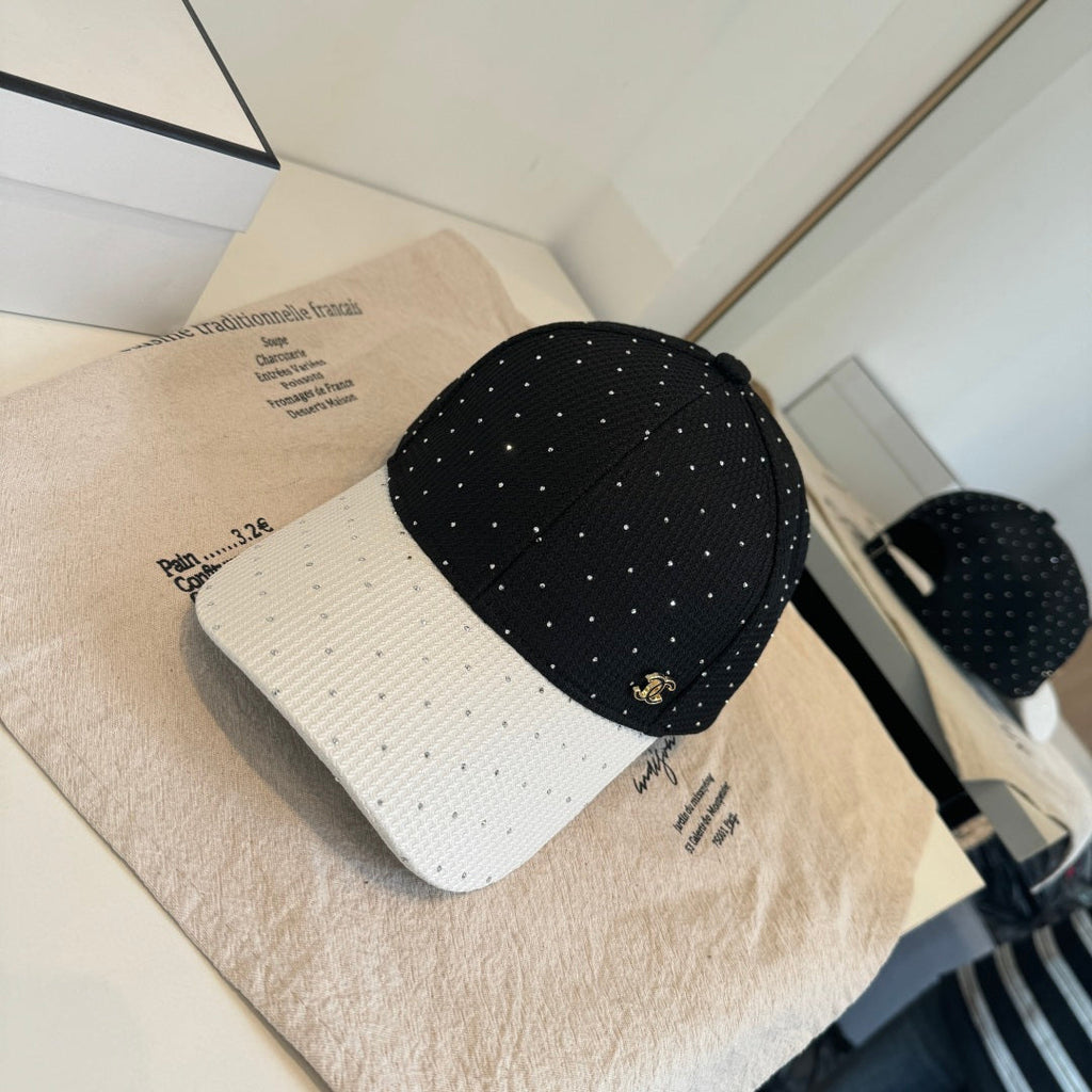 CHANEL 26S CRYSTAL-EMBELLISHED BASEBALL CAP 337798