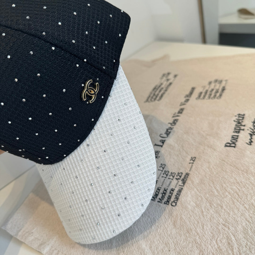 CHANEL 26S CRYSTAL-EMBELLISHED BASEBALL CAP 337798