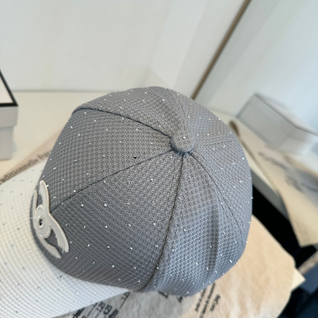 CHANEL 26S CRYSTAL-EMBELLISHED BASEBALL CAP 337800
