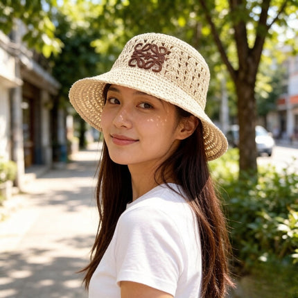 LOEWE 26S RAFFIA BUCKET HAT STYLE 205