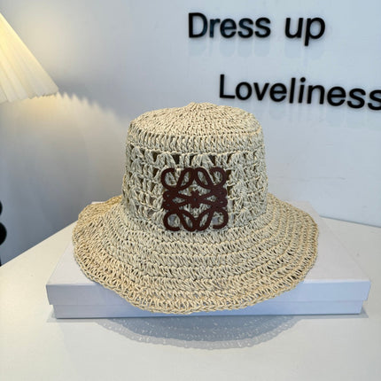 LOEWE 26S RAFFIA BUCKET HAT STYLE 205