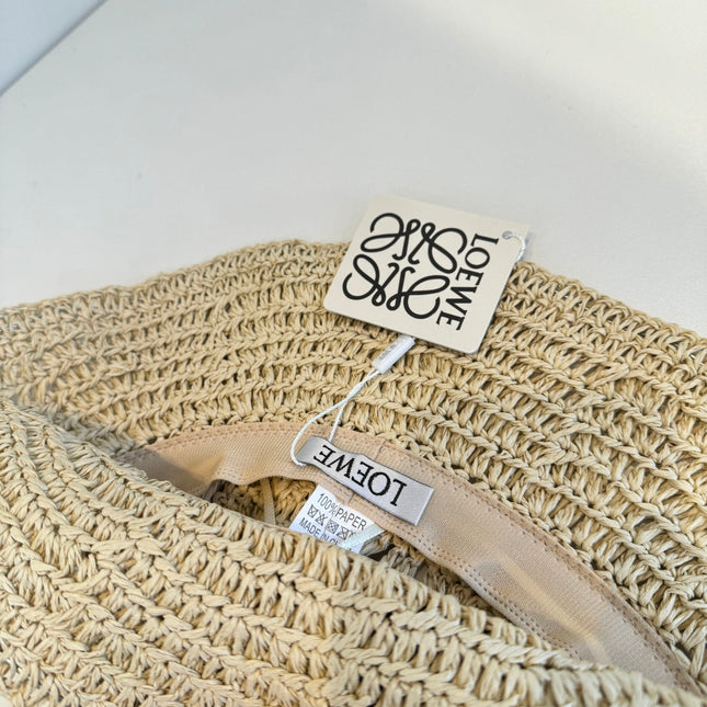 LOEWE 26S RAFFIA BUCKET HAT STYLE 205