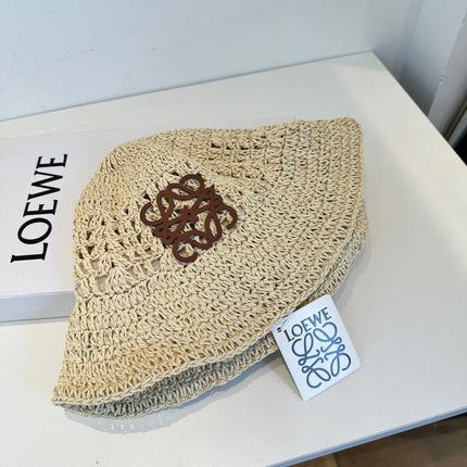 LOEWE 26S RAFFIA BUCKET HAT STYLE 205