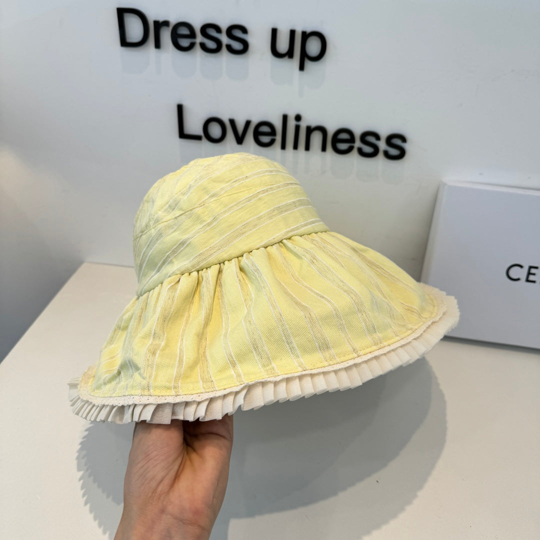 CHANEL 26S WIDE-BRIM OPEN-TOP HAT 337991