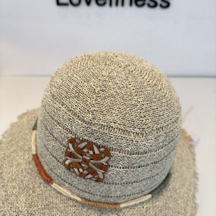 LOEWE 26S FRINGED RAFFIA SUN HAT STYLE 208