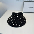CHANEL 26S POLKA-DOT OPEN-TOP HAT 337955