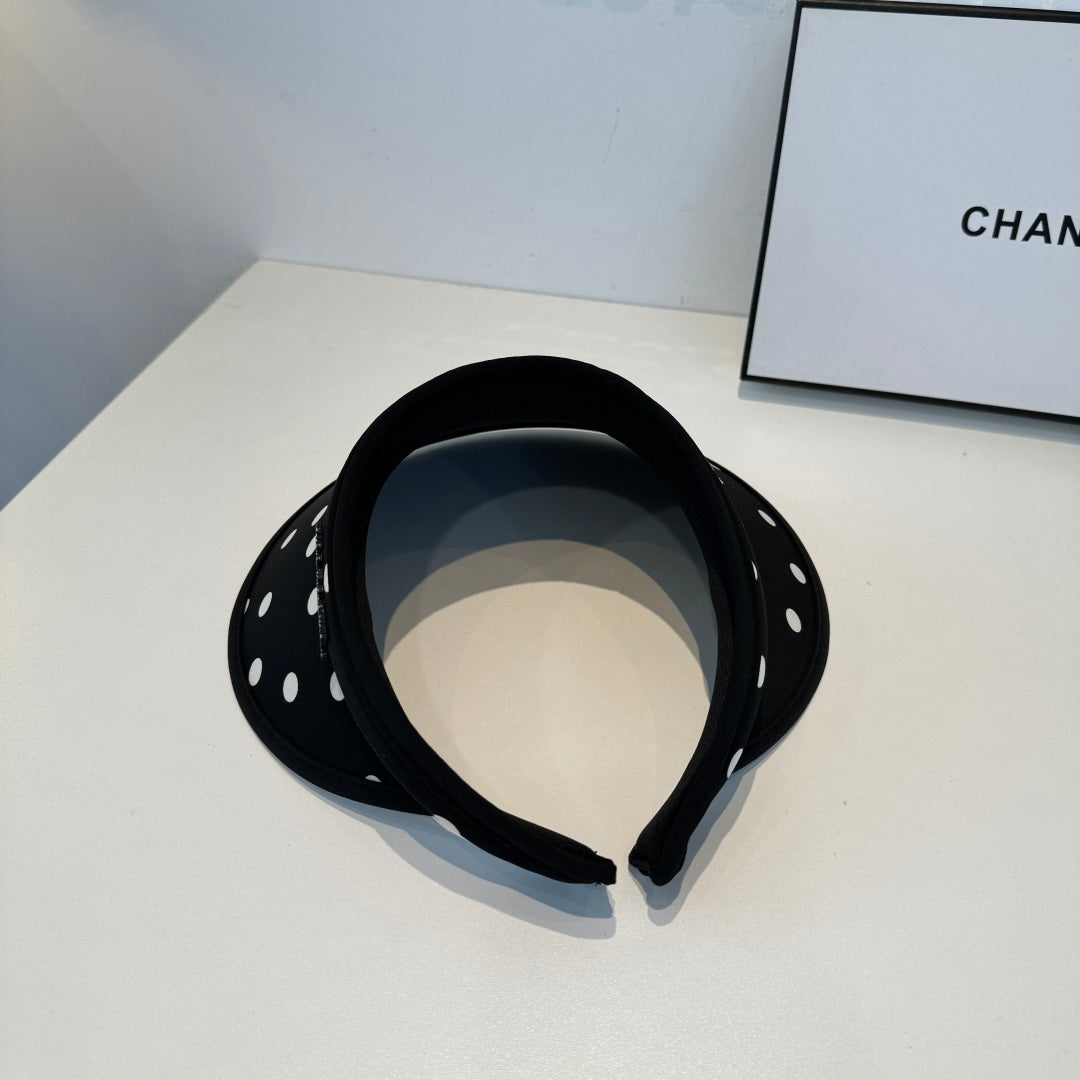 CHANEL 26S POLKA-DOT OPEN-TOP HAT 337955