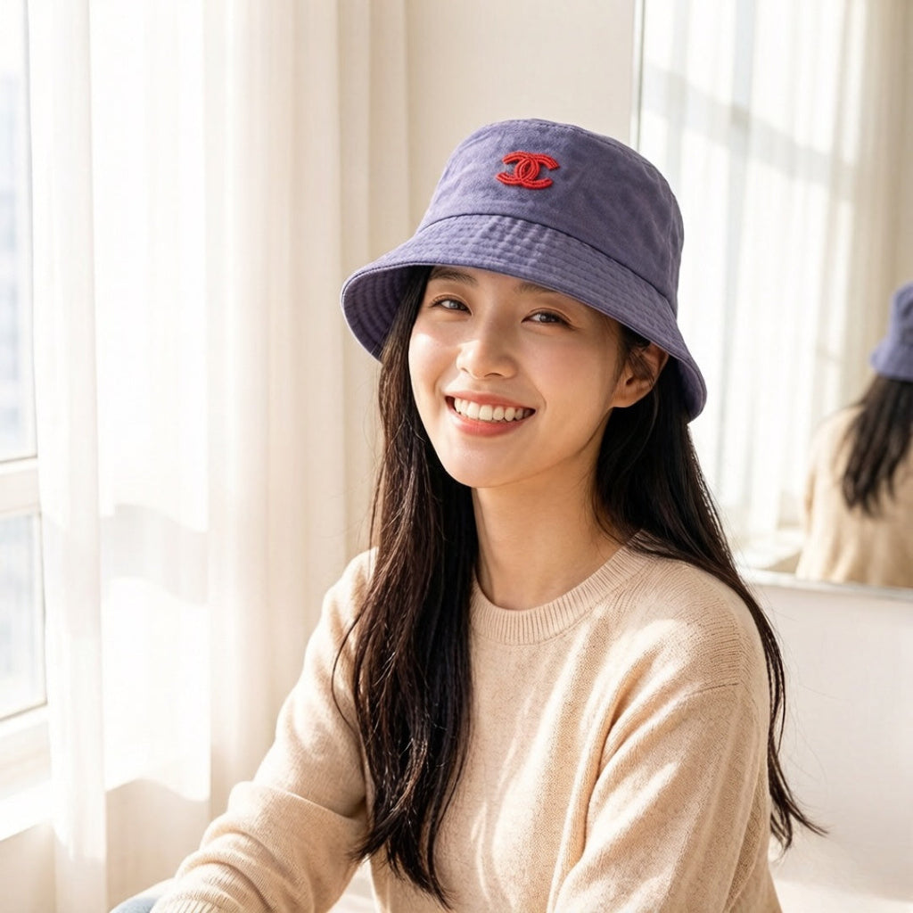 CHANEL 26S EMBROIDERED CC BUCKET HAT 337811