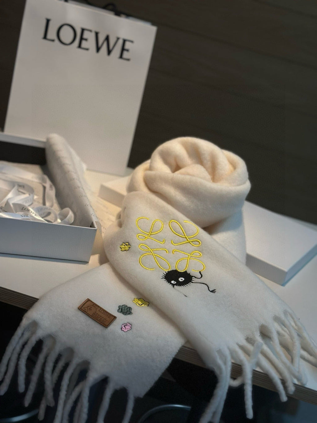 LOEWE 26S SCARF 185 IN WOOL MOHAIR 901963