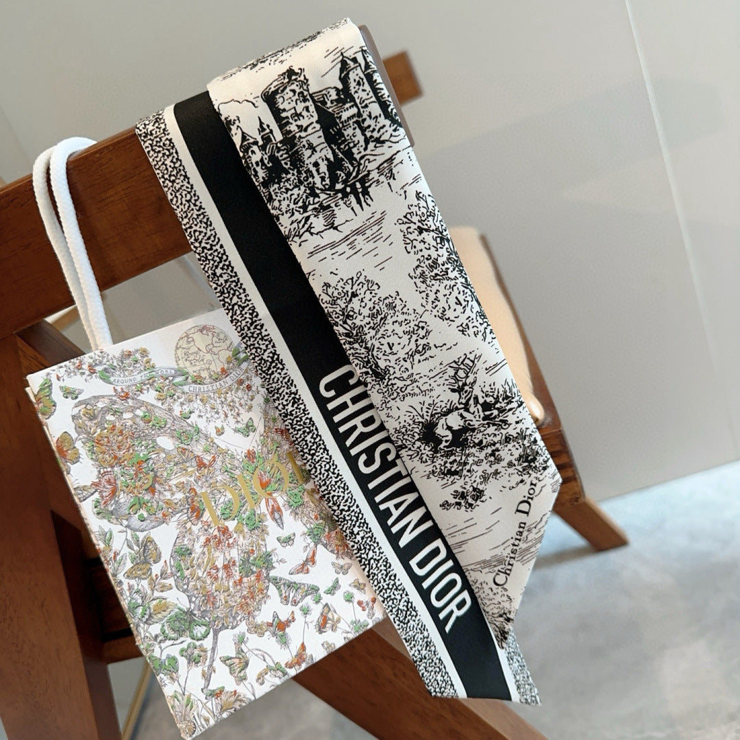 DIOR 26S SCARF 105CM IN SILK 309543