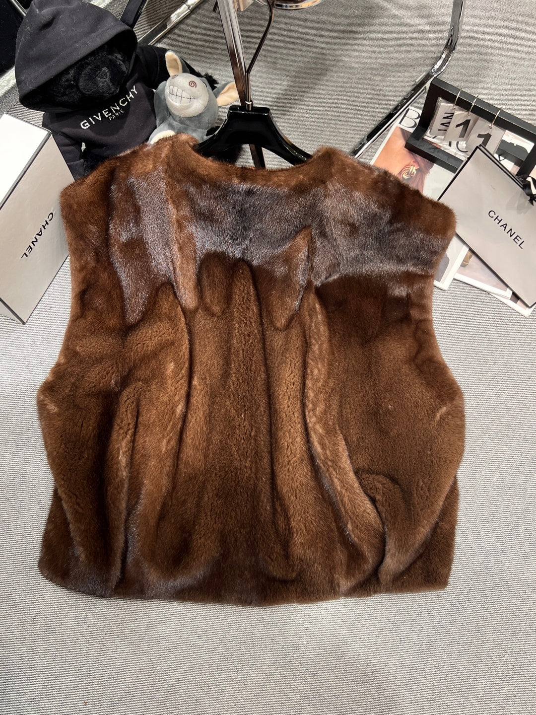 HERMES 25S SLEEVELESS MINK FUR VEST 475