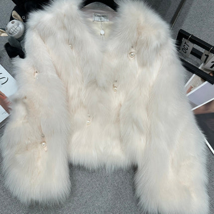 CHANEL 25S FOX FUR JACKET 594
