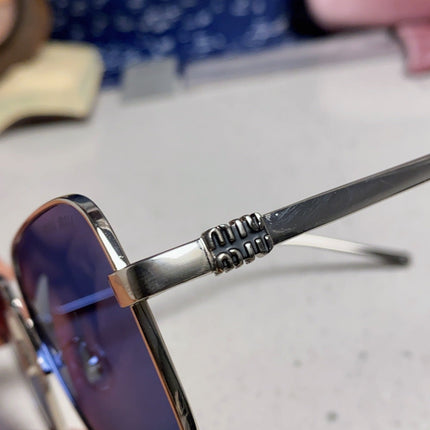 MIUMIU 26S SQUARE GEOMETRIC FRAME IN METAL 445240