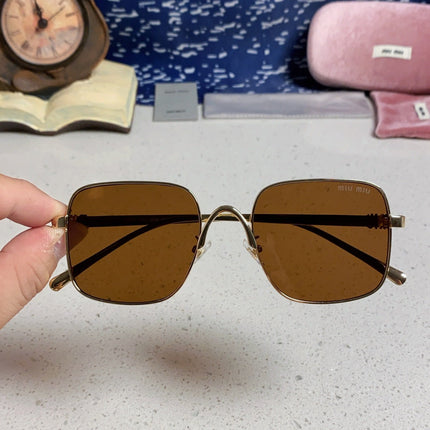 MIUMIU 26S SQUARE GEOMETRIC FRAME IN METAL 445241