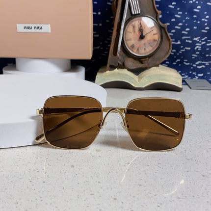 MIUMIU 26S SQUARE GEOMETRIC FRAME IN METAL 445241