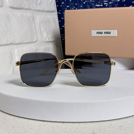 MIUMIU 26S SQUARE GEOMETRIC FRAME IN METAL 445243