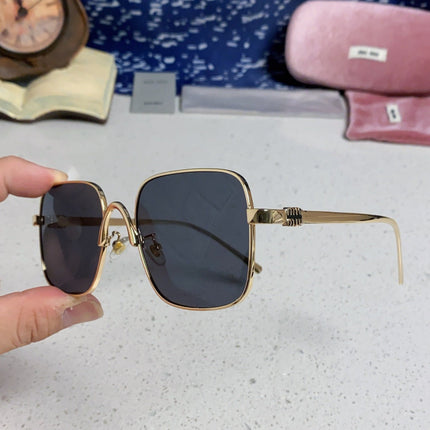 MIUMIU 26S SQUARE GEOMETRIC FRAME IN METAL 445243