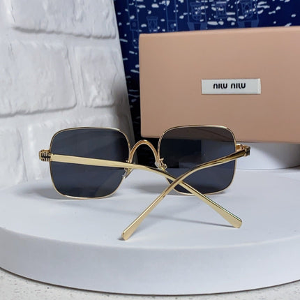 MIUMIU 26S SQUARE GEOMETRIC FRAME IN METAL 445243