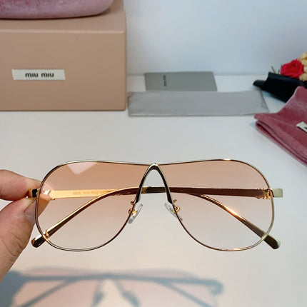 MIUMIU 26S OVAL FRAMEAVIATOR FRAME IN METAL 424521