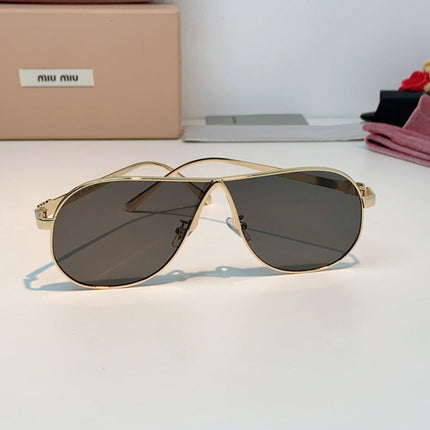 MIUMIU 26S OVAL FRAMEAVIATOR FRAME IN METAL 424525