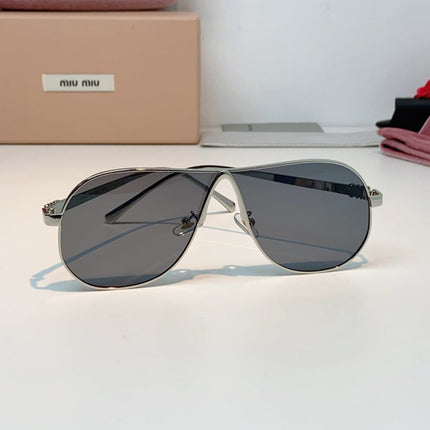 MIUMIU 26S OVAL FRAMEAVIATOR FRAME IN METAL 424526
