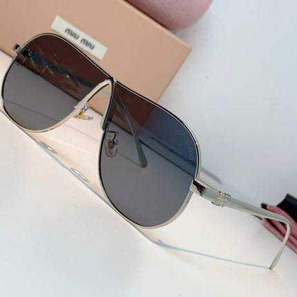 MIUMIU 26S OVAL FRAMEAVIATOR FRAME IN METAL 424526