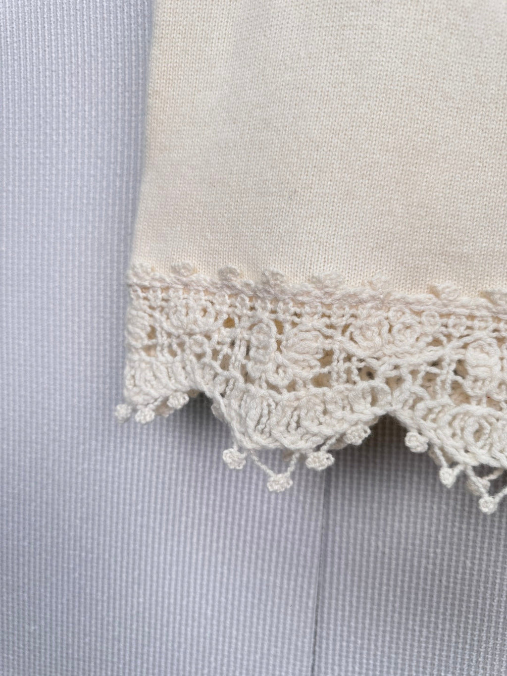 CHANEL 25S KNITTED LACE MIDI SKIRT 416