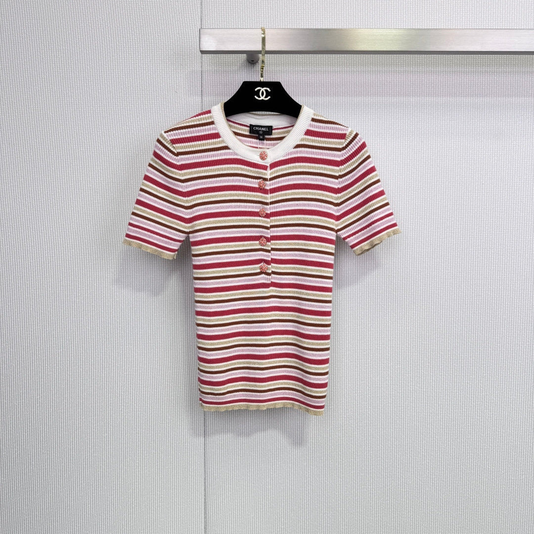 CHANEL 25S STRIPED T-SHIRT 586