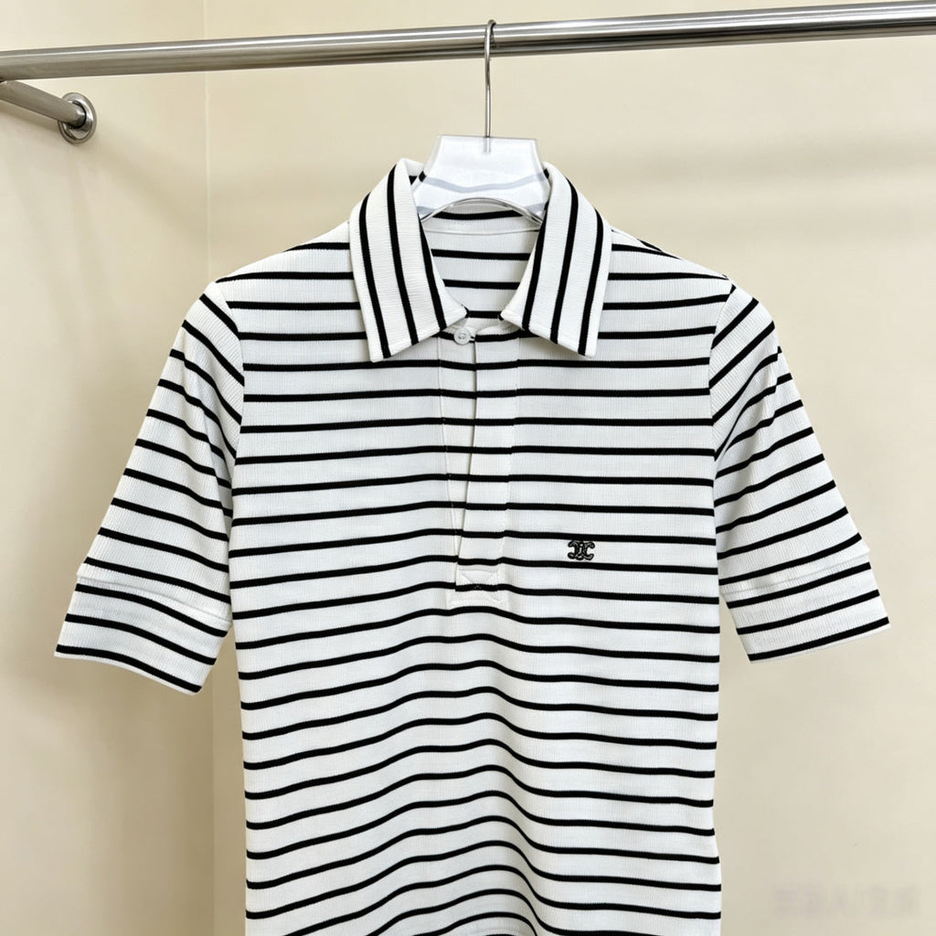 CELINE 26S STRIPED POLO SHIRT 448
