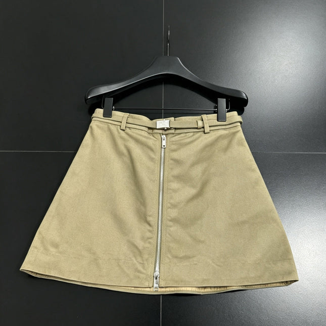 PRADA 26S BELTED A-LINE MINI SKIRT 1148