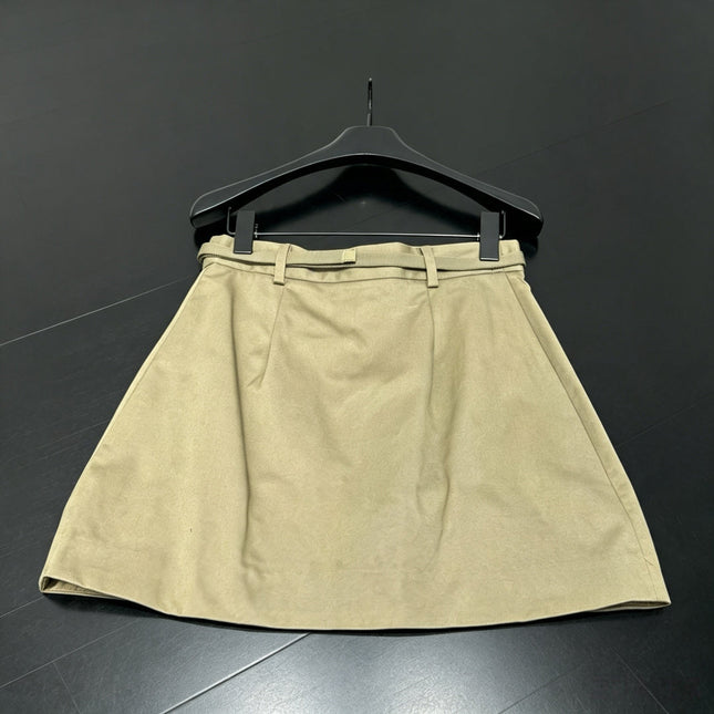 PRADA 26S BELTED A-LINE MINI SKIRT 1148