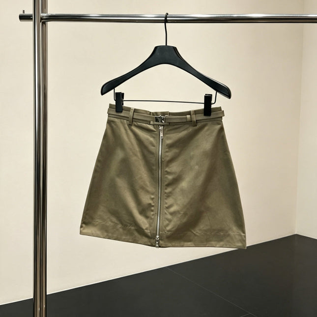PRADA 26S BELTED A-LINE MINI SKIRT 1148
